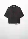 Camisa Sassa Negro Talla XS Mujer Mango