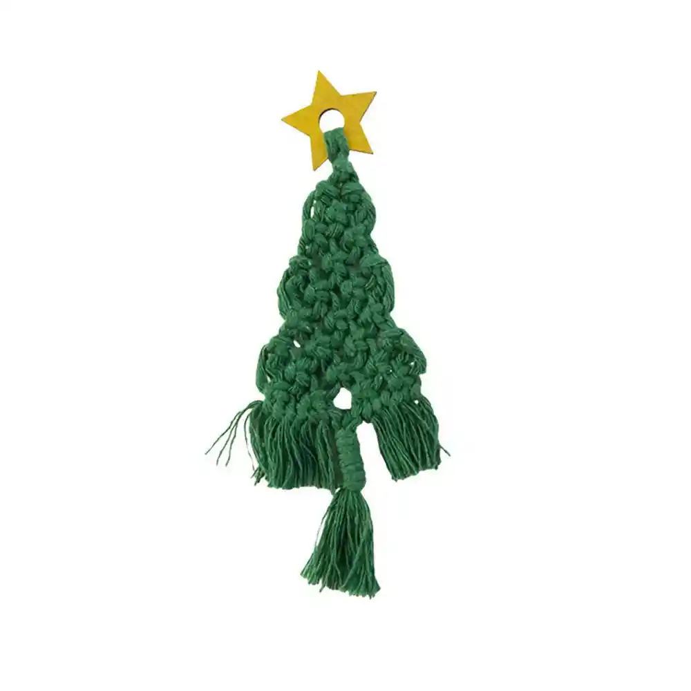 Promotora Comercio Social Adorno Navidad Arbol Macramé 543301