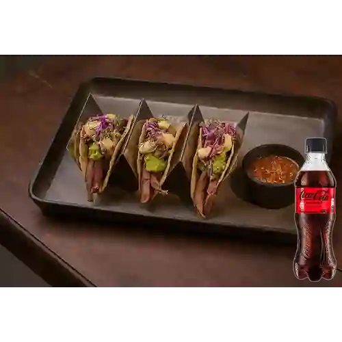 Combo Tacos de Brisket + Coca-Cola Zero 400 ml