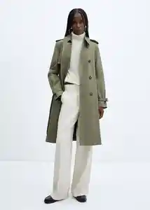 Chaqueta Trench Polana Khaki Talla XL Mujer Mango