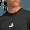 Adidas Camiseta Manga Corta Lifestyle de Hombre Negro Talla S