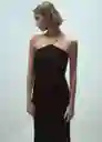 Vestido Joya Negro Talla L Mujer Mango