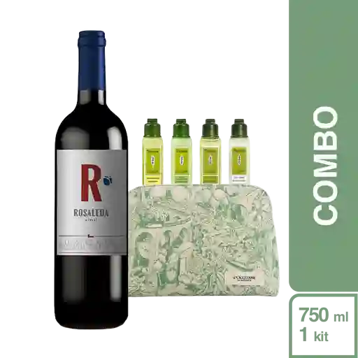 Combo Rosaleda Vino Tinto Merlot + Kit Verbena Viajera