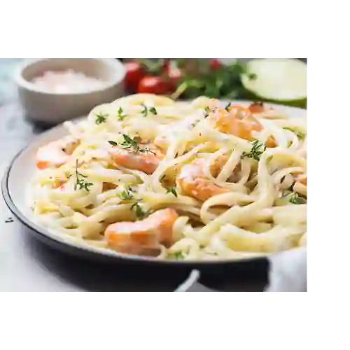 Spaguetti con Camarones