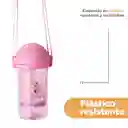 Botella de Plástico Con Pitillo Serie Mis Pastelitos Rosa Miniso