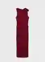 Vestido Petra Burdeos Talla S Mujer Mango