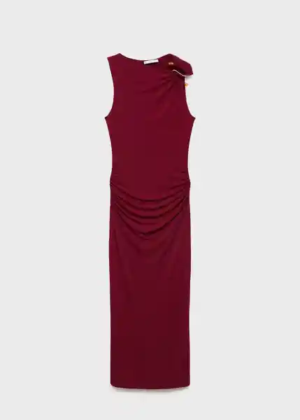 Vestido Petra Burdeos Talla S Mujer Mango