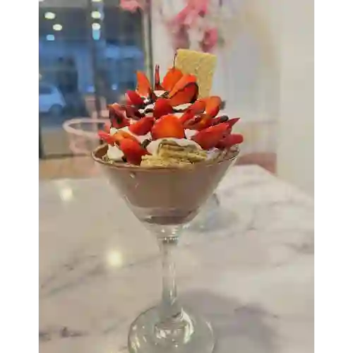 Fusion de Fresas con Salsa de Avellana
