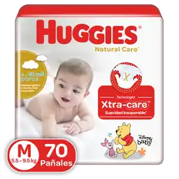 Huggies Pañal Natural Care Talla M