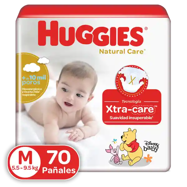 Huggies Pañal Natural Care Talla M