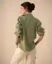 Camisa Verde Óleo Medio Talla XS 611G033 Esprit