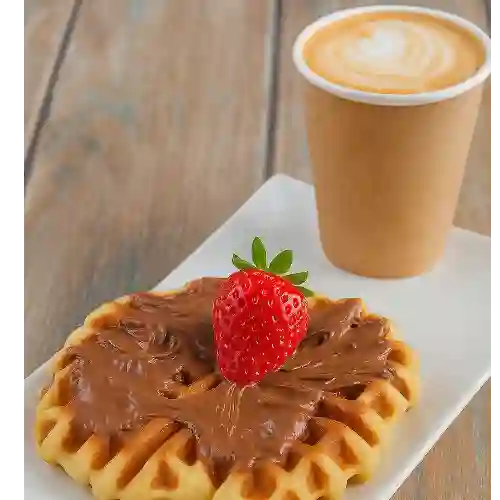 Waffle y Bebida