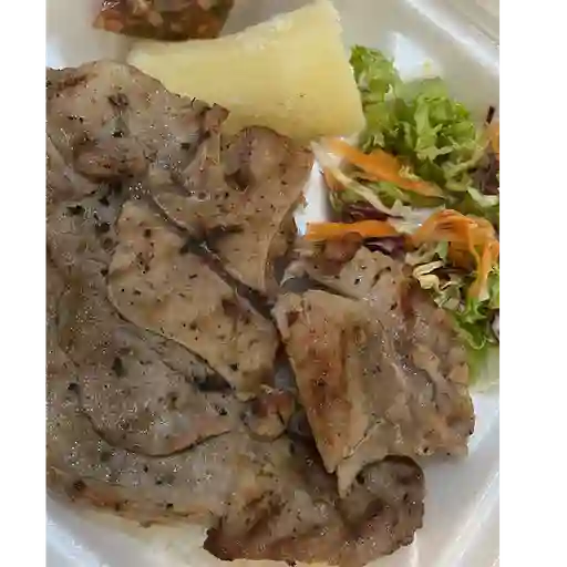 Chuleta asada al carbon