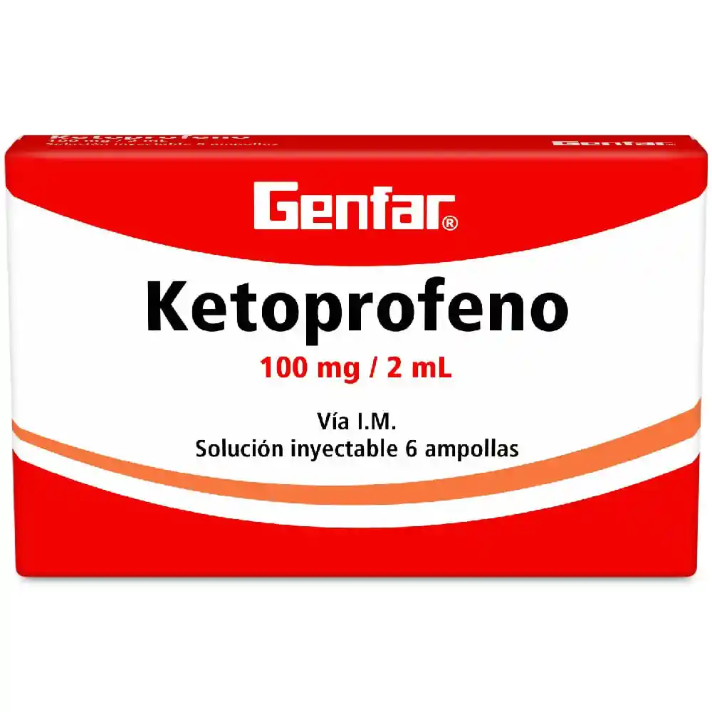 Genfar Ketoprofeno Solución Inyectable (100 mg)