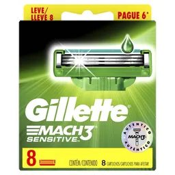 Gillette Repuesto Para Máquina de Afeitar Mach3 Sensitive