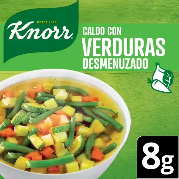 Knorr Caldo con Verduras Desmenuzado en Sobres