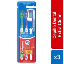 Colgate Cepillo de Dientes Medio Extra Clean x3und