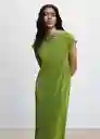 Vestido Jungla-A Verde Talla S Mujer Mango