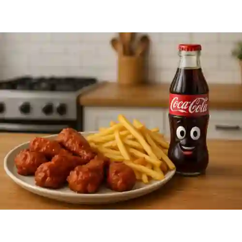Combo Piquetico (6 Alitas+ Papas + Gase