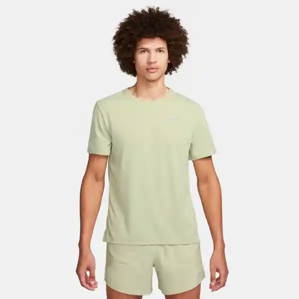 Nike Camiseta M Df Uv Miler Ss Para Hombre Verde Talla L