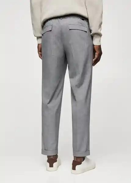 Pantalón Nasta Gris Claro Vigoré Talla 38 Hombre Mango