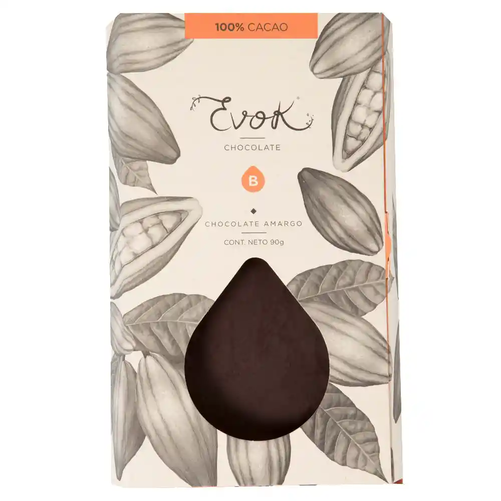Evok Chocolate Amargo 100% Cacao