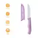Cuchillo y Pelador de Verduras Mis Pastelitos Morado Miniso