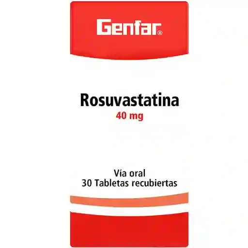 Rosuvastatina Genfar 40Mg 30 Tabletas