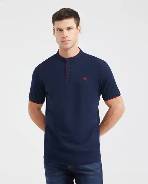 Camiseta Polo Details Azul Dark Ultra Oscuro L Chevignon