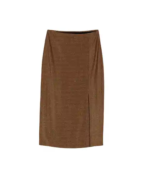 Falda Lurex Midi Skirt Café Delicioso Ultraoscuro 6 Chevignon