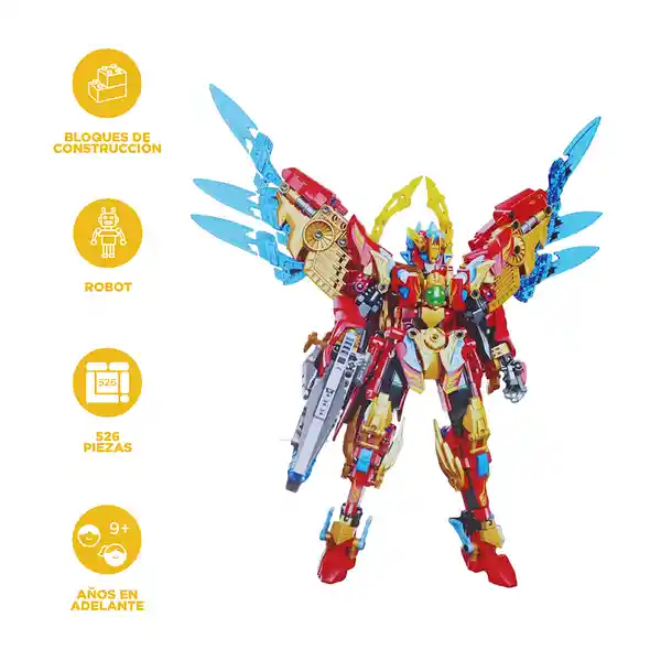 Bloque de Construcción Criatura Mítica Pájaro Bermellón Miniso