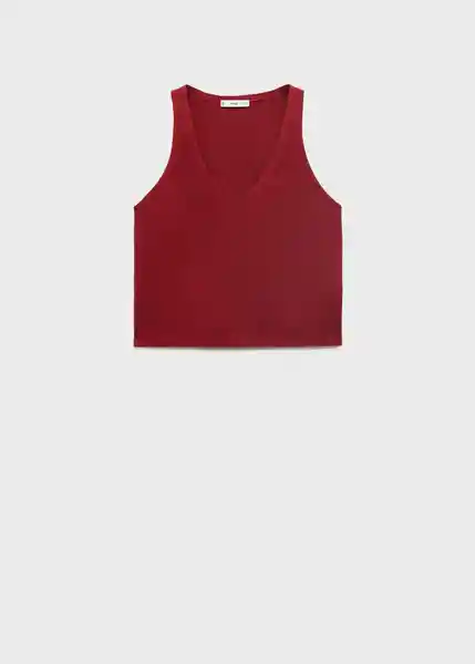 Top Vella Rojo Talla M Mujer Mango
