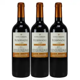 Vino Santa Carolina Reservado Carmenere X750 Ml 2X3