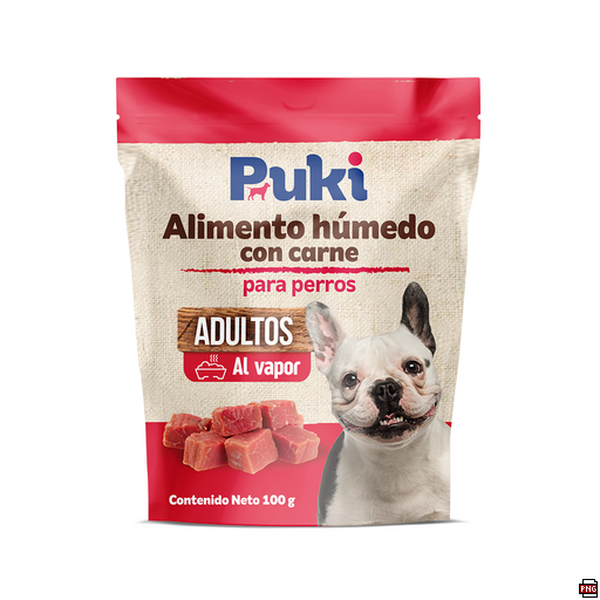 Puki Alimento Húmedo Con Carne Para Perros 100 g