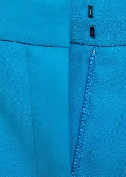 Pantalón Tempo Azul Talla 40 Mujer Mango