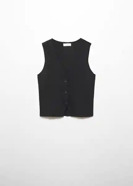 Top Vest Negro Talla 21 Niñas Mango