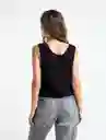  Blusa Tejida Belinda Mujer Negro Puro Talla L Naf-Naf 