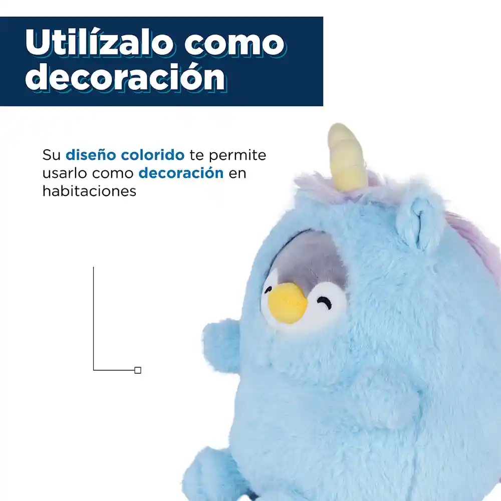 Peluche Mini Family de Unicornio Azul Redondo Pen Miniso