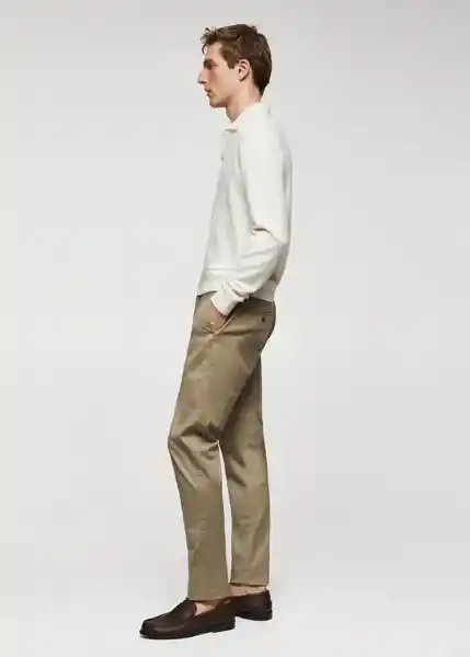 Pantalón Barnal Khaki Talla 46 Hombre Mango