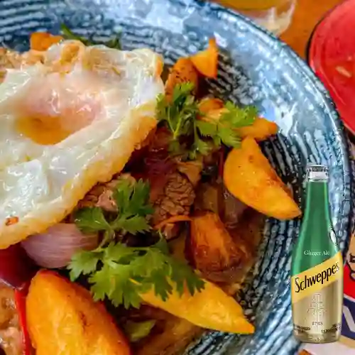 Combo Lomo Saltado + Schweppes Ginger Ale 300ML