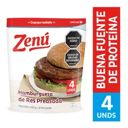 Zenú Carne de Hamburguesa de Res Preasada