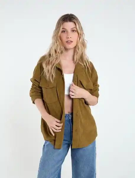 Chaqueta Cádiz Mujer Verde Sembrado Oscuro Talla S Naf Naf