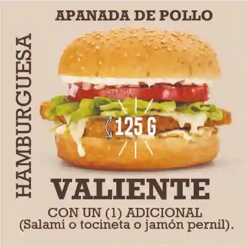 Hamburguesa Valiente de Pollo Apanado