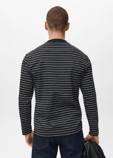 Camiseta Marinier Negro Talla M Hombre Mango