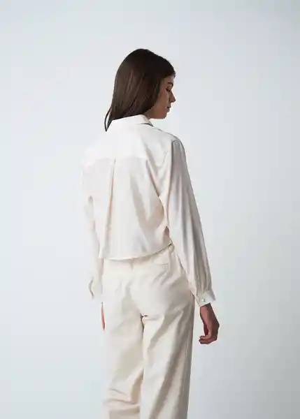 Camisa Tusty Mujer Crudo Abedul Claro Talla L 413G397 Naf Naf