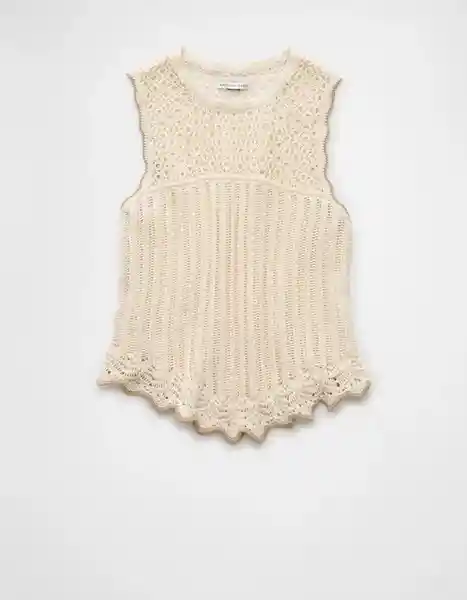 Suéter Tejido Mujer Beige Talla: X-SMALL 1456676 American Eagle