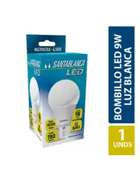   Santa Blanca  Bombillo Led De Luz Blanca 9W 