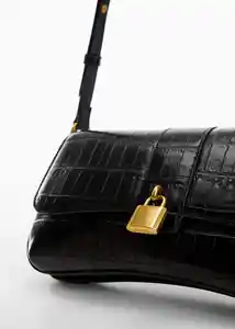 Bolso M Victoria Negro Mujer Mango