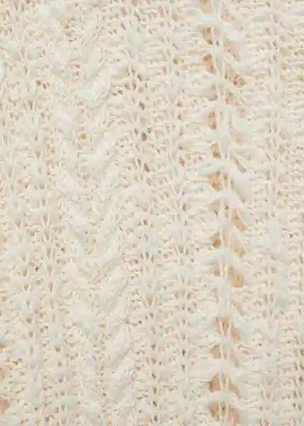 Cárdigan Mira Crudo Talla S Mujer Mango
