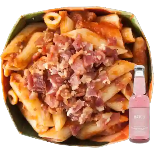 Combo Pasta Amatriciana +Hatsu Frambuesa&Rosas 300ml